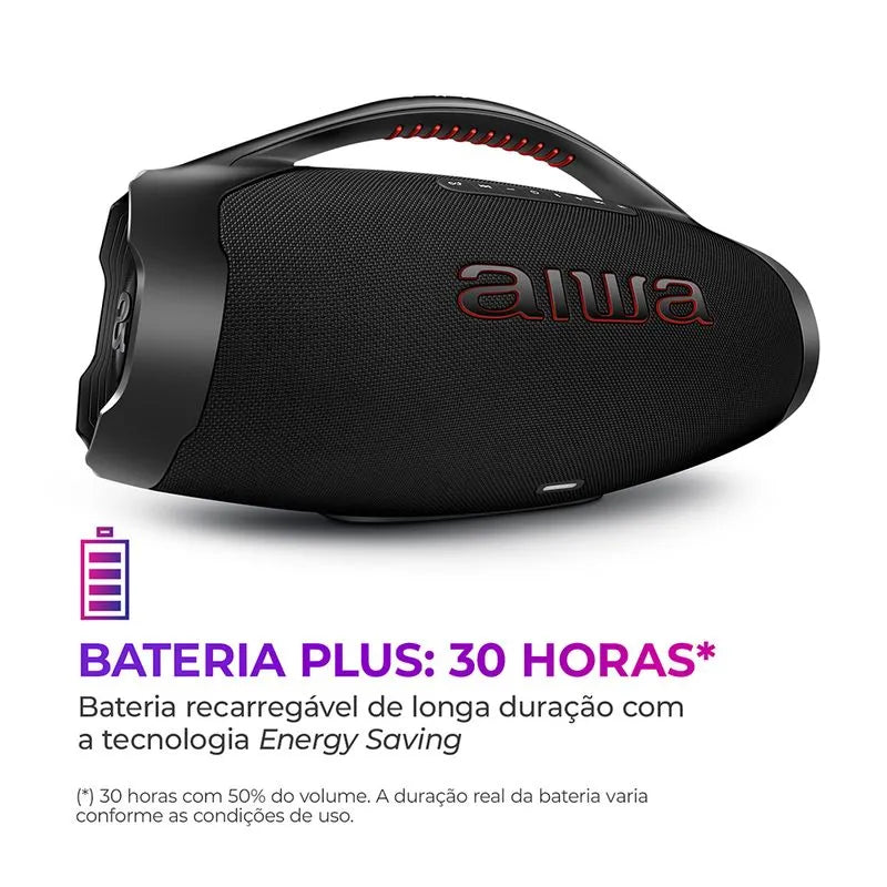 [PRÉ BLACK-FRIDAY] CAIXA AIWA BOMBOOX 3 PLUS - 200 RMS À PROVA D'ÁGUA