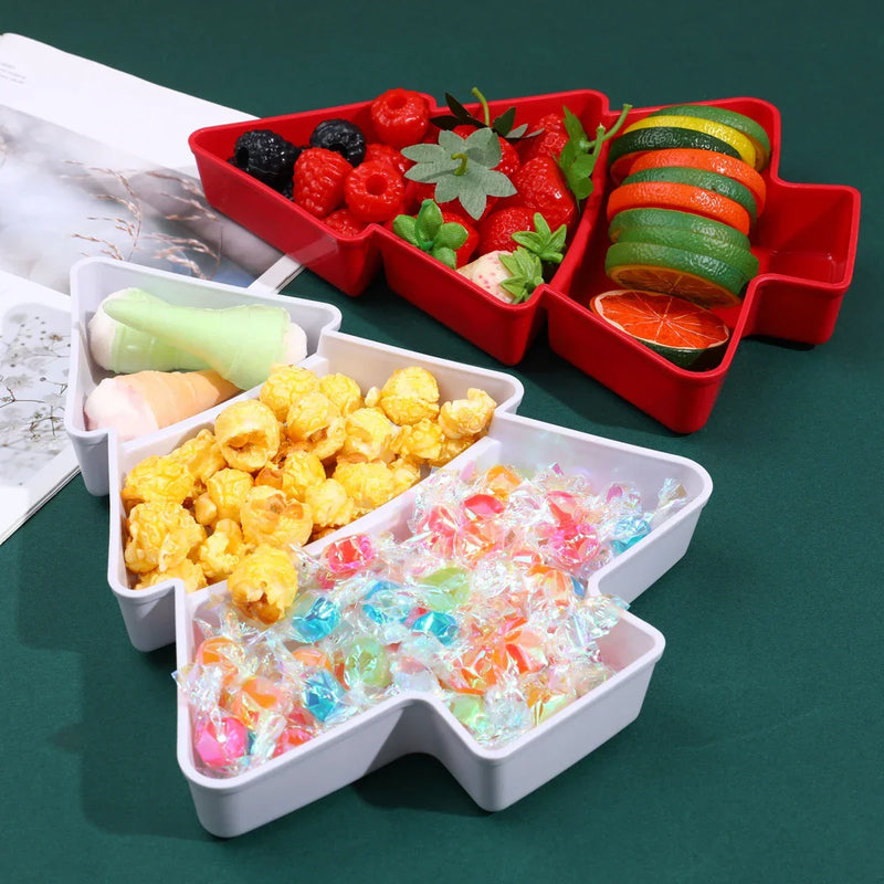 Bandeja de Frutas em Forma de Árvore de Natal