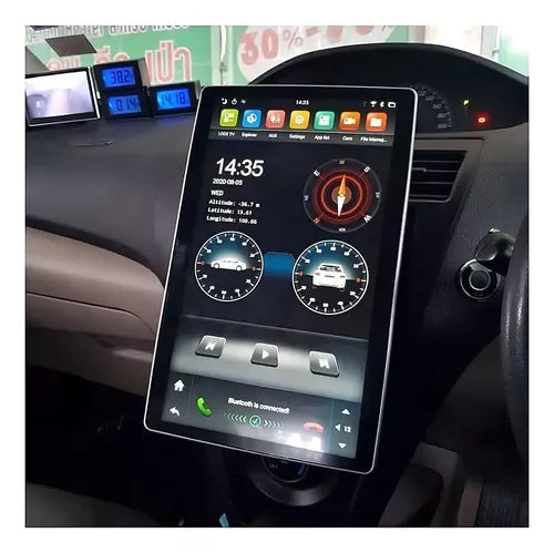 Multimídia Universal Flutuante Tesla Android 11, Tela Giratória 10 Pol Octacore