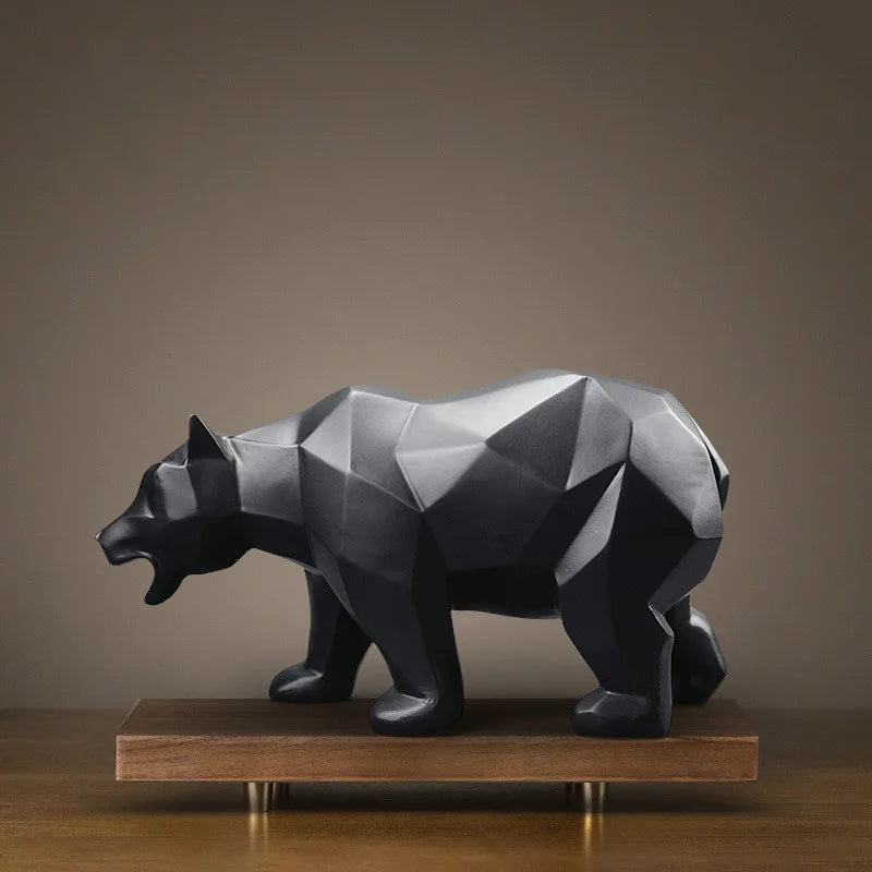 Escultura Decorativa Urso Geométrico