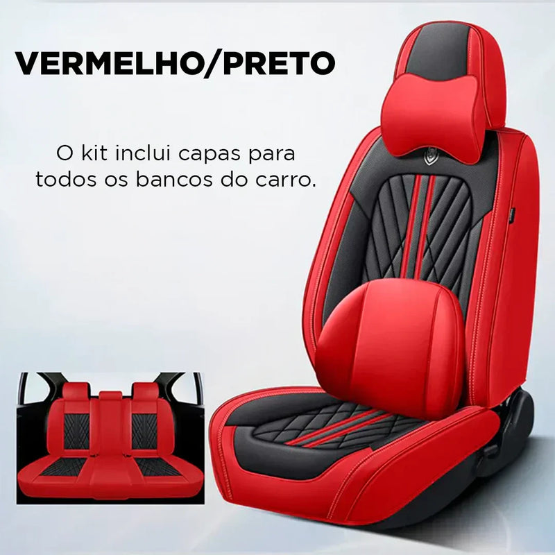 Kit Capas de Bancos Plus + Kit de Tapetes Automotivos de Luxo e Esportividade [ENVIO GRÁTIS SOMENTE HOJE] 🔥